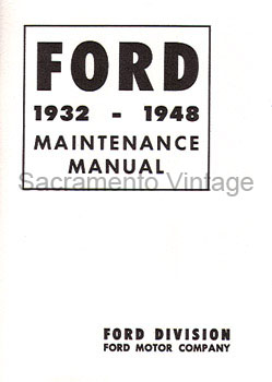 [09208] BOOK- FORD MAINTENANCE MAN. 1932-48
