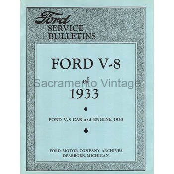 [09212] BOOK- FORD SERVICE INSTRUCTION 1933