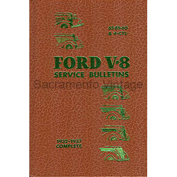 [09206] BOOK- FORD V-8 BULLETINS 1932-37 HARD COVER