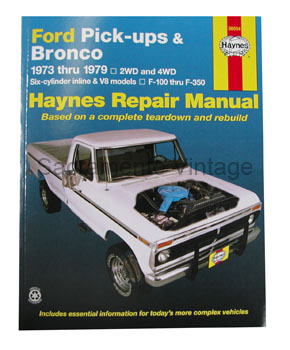 [09527] BOOK- HAYNES REPAIR MANUAL FORD PU 73-79
