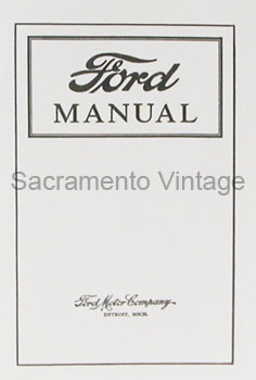 [09007] BOOK- MANUAL MODEL T CARS 1915-25