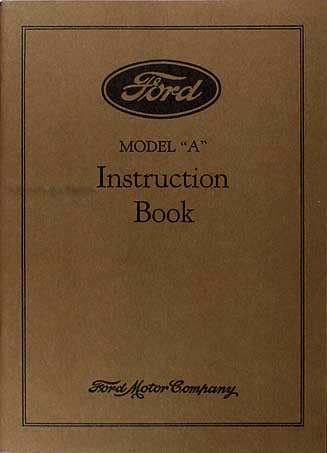 [09118-28] BOOK- MODEL A INSTRUCTION 1928