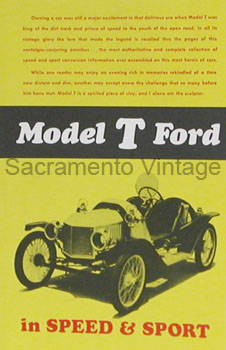 [09005] BOOK- MODEL T FORD IN SPEED AND SPORT