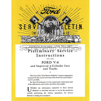 [09206-2] BOOK- SERVICE BULLETINS 1932-37 SOFTBOUND - LARGE