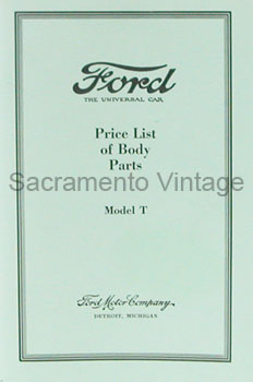[09018] BOOK- T BODY PARTS LIST 1926-27