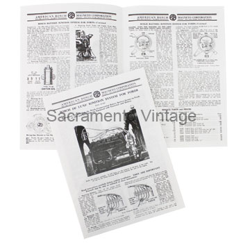 [03468-5] BOSCH PLATE DISTRIBUTOR PARTS AND INSTALL BOOKLET- REPRINT 4 PAGES
