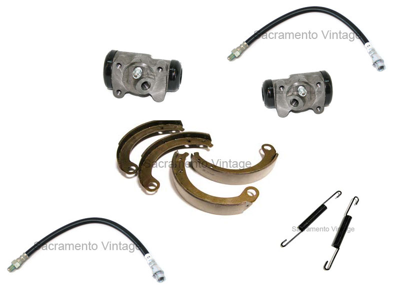 [05202-1] BRAKE JOB- KIT /  FRONT / NEW SHOES, WHEEL CYLINDERS, SPRINGS & HOSES 1939-41