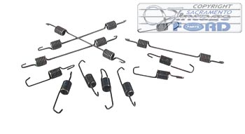 [00142] BRAKE SPRING SET 1928-31 SERVICES 4 WHEELS