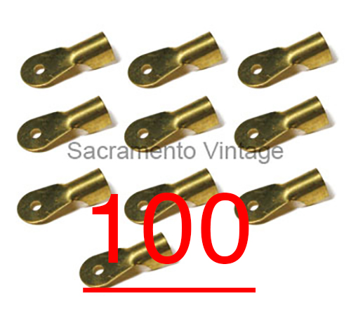 [03863-100] BRASS ENDS FOR SPARK AND MAGNETO WIRES- 1909-27 BULK PACK OF 100