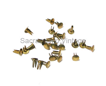 [03491] BRASS SPLIT RIVETS - TRANSMISSION LINING / RADIATOR SHELL (24 PCS) 1909-27