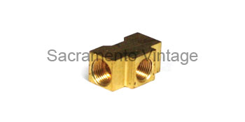 [12005-22] BRASS T FITTING- 1/4" / 1/8" pipe / 1/4" INVERTED FLARE