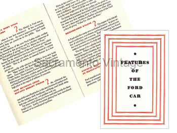 [09166] BROCHURE - FEATURES OF THE NEW FORD CAR