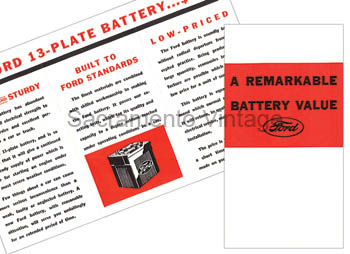 [09151] BROCHURE- Ford Model A Battery