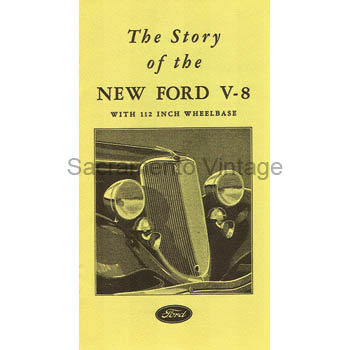 [09270] BROCHURE- STORY OF THE NEW V-8 1933