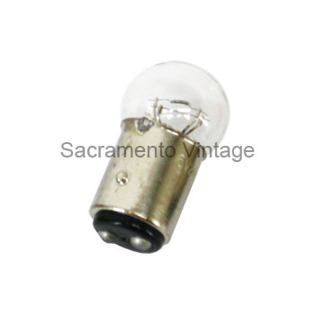 [13217-6] BULB-   STUBBY DUAL FILAMENT- 1-1/4" TALL 6 Volt / Offset Pins