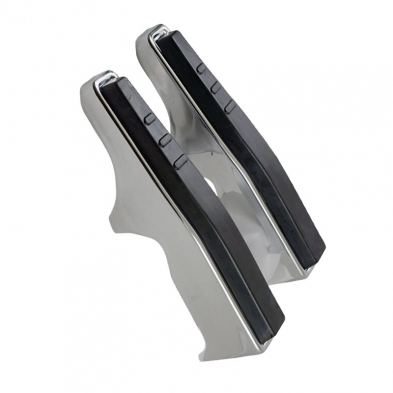 [208270] BUMPER GUARDS CHROME W/PADS 1964-77