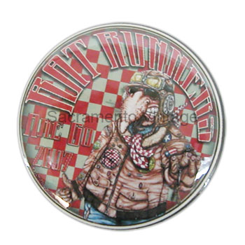 [02860-2] BUTTON / PIN- AARON HAGAR RAT RUNNER GARAGE  2-1/2" 