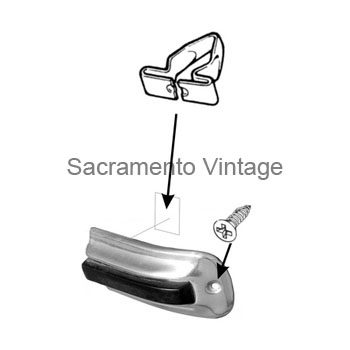 [201053] CAB CORNER MOLDING LH 1973-79 W/BLACK INSERT