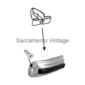 [201052] CAB CORNER MOLDING RH 1973-79 W/BLACK INSERT