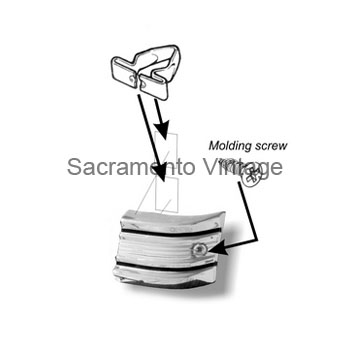 [201061] CAB CORNER ROCKER MOLDING LH 1973-79