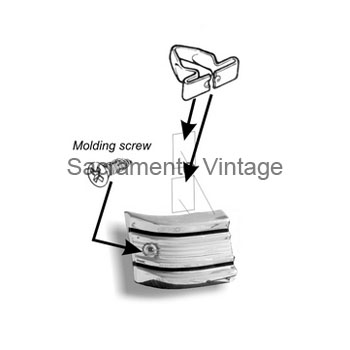 [201060] CAB CORNER ROCKER MOLDING RH 1973-79