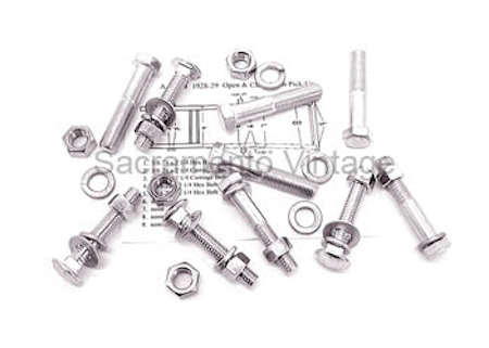 [01118-13] BODY TO FRAME MOUNTING HARDWARE- Pickup 1928-29