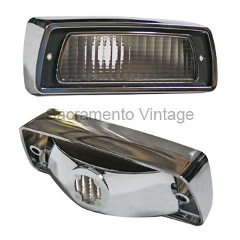[208020-6] CARGO LIGHT LENS/CHROME 1977-79