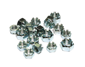 [03182-0] CASTELLATED NUT SET- SPRING SHACKLES AND SPRING CLIPS /  FRONT & REAR  (18 PCS) 1909-27