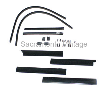 [06318-17] DOOR GLASS CHANNEL KIT- FORDOR SEDAN W/CENTERED HANDLER (CH) 1934