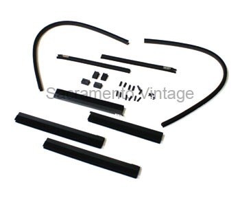 [06318-18] DOOR GLASS CHANNEL KIT- 5/W W/ CENTERED HANDLE (CH) 1934