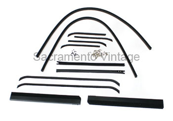 [06318-43] DOOR GLASS CHANNEL KIT-  PICKUP 1940-41
