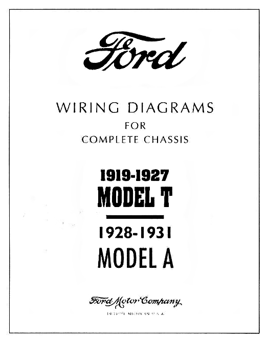 [09153-4] CHASSIS WIRING DIAGRAMS- MODEL A 1928-31 /MODEL T 1919-27
