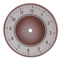 [05949-11] CLOCK FACE FOR GLOVE BOX- 1936 with brown tics