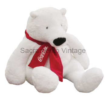 [02299-1931] COCA-COLA PLUSH POLAR BEAR- 3O" W/ SCARF DISPLAY- LAST ONE