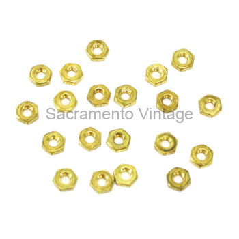 [03808-2] COIL BOX TERMINAL NUTS- 1909-25 BRASS SET OF 20