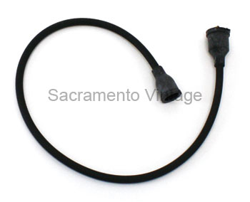 [01582-23-RF] COIL WIRE & BOOT 23/IN 1932-34 BLACK RFI CARBON-SILICONE WIRE