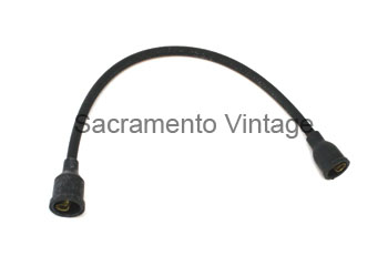 [01582-RF] COIL WIRE & BOOTS 13 1/2in 1928-31 BLACK RFI CARBON-SILICONE WIRE