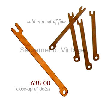 [00638-00] CONNECTOR STRAPS- bronze JUNE 1930-31 3-1/8 long offset end
