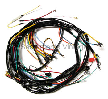 [08048] COWL HARNESS-  STOCK 6 cyl w/ warning lamps 1956