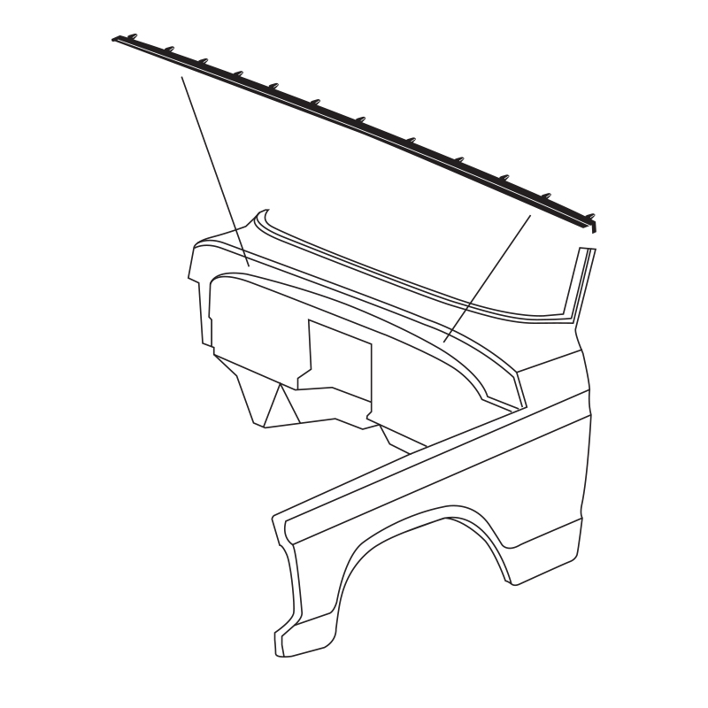 [208166] COWL (HOOD) RUBBER LACE KIT 1968-79