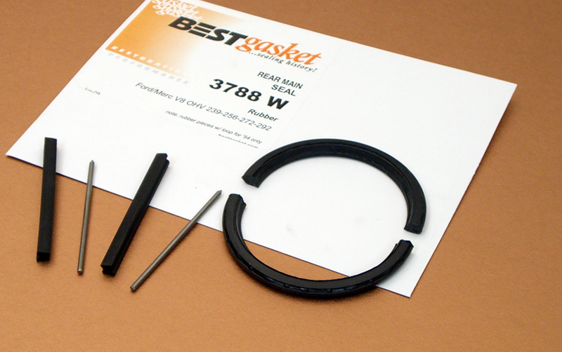 [07526] CRANKSHAFT RUBBER REAR MAIN SEAL GASKET 1954-64 239-256-272-292
