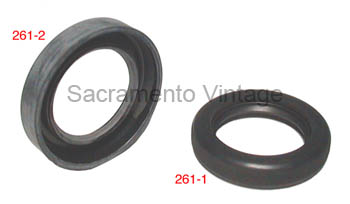 [00261-1] CRANKSHAFT SEAL- front/neoprene MOLDED 1928-53 1 PC SEAL