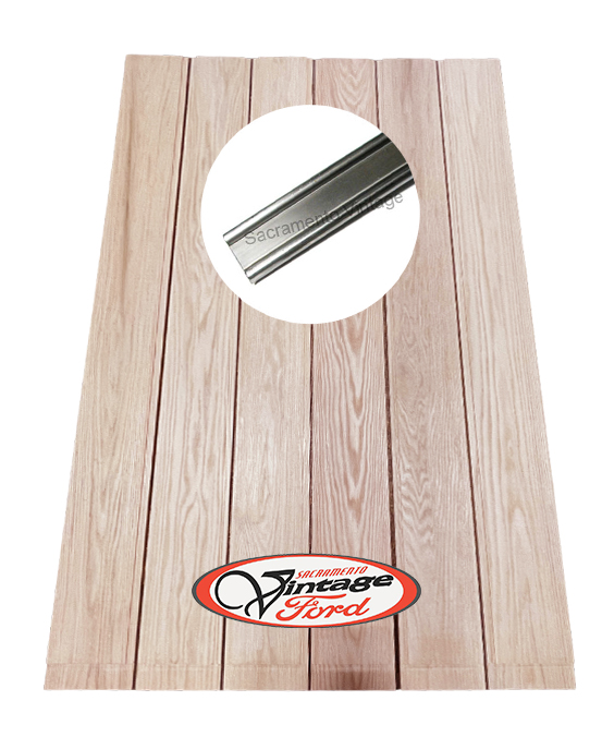 [06726-9] CUSTOM OAK BED WOOD KIT- W/ STAINLESS STRIPS & BOLTS 1938-41