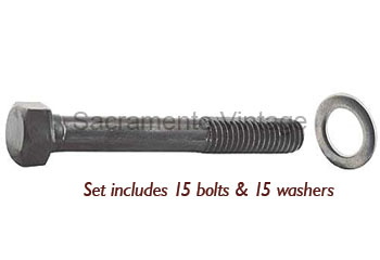 [03327-1-15] CYLINDER HEAD BOLT & SAE WASHER SET- FOR ALUMINUM HEAD - 3-1/4" (30 PCS)  1918-27