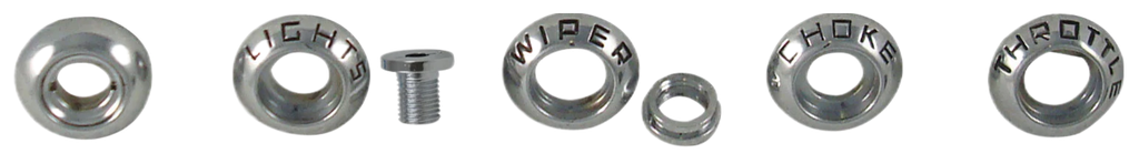 [08663] DASH BEZEL SET W/ NUTS  7 PCS  CHROME 1953-55