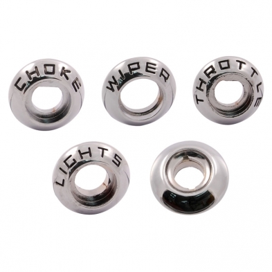 [08662] DASH BEZEL SET- 1953-56 SET OF 5 CHROME