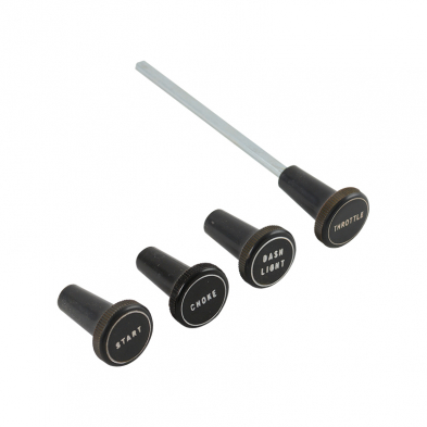 [05954] DASH KNOB SET- 4 CYLINDER mahogany 1932