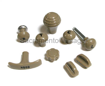 [05954-22] DASH KNOB SET-ALL,GREY TAN/BLACK 1947-48