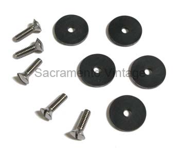 [00602-3-0] DASH RAIL MOUNTING SCREW SET- 1930-31 STAINLESS W/ SPACERS