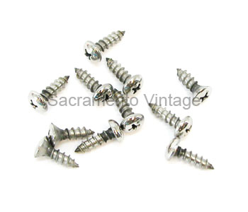 [08183-22] DASH SCREW KIT POLISHED S/S 1957-60